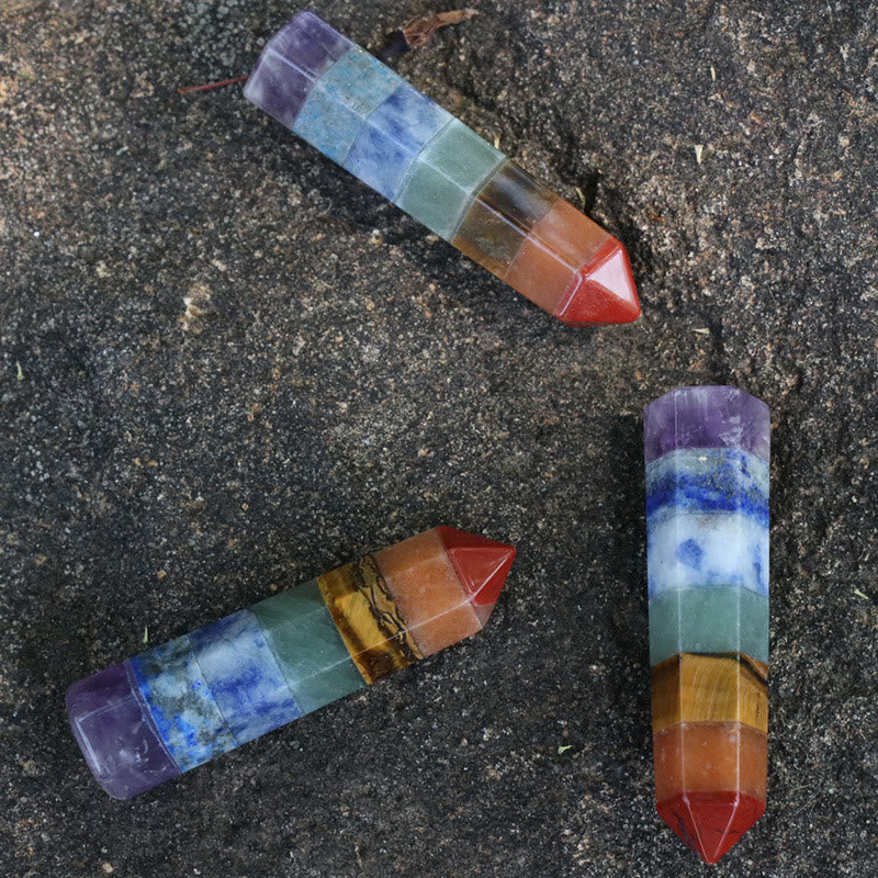 Olivenorma Chakra Hexagonal Column Ornaments Crystal Wands