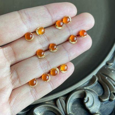 Olivenorma Natural Yellow Agate Jewelry Set