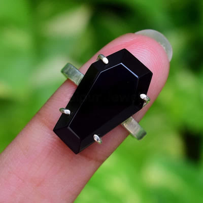 Olivenorma Black Onyx Coffin Ring