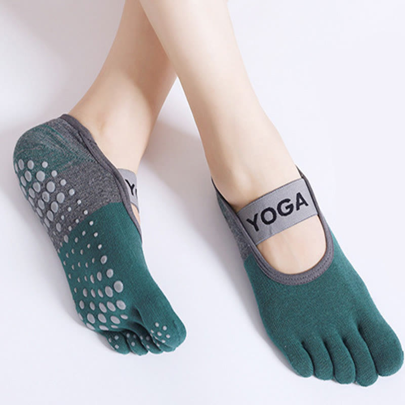 Olivenorma Non-Slip Five Toe Fitness Pilates Yoga Socks