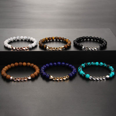 Olivenorma Natural Crystal Alloy Button Beads Bracelet