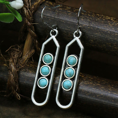 Olivenorma Turquoise Dangle Boho Gorgeous 12 Pieces Earrings