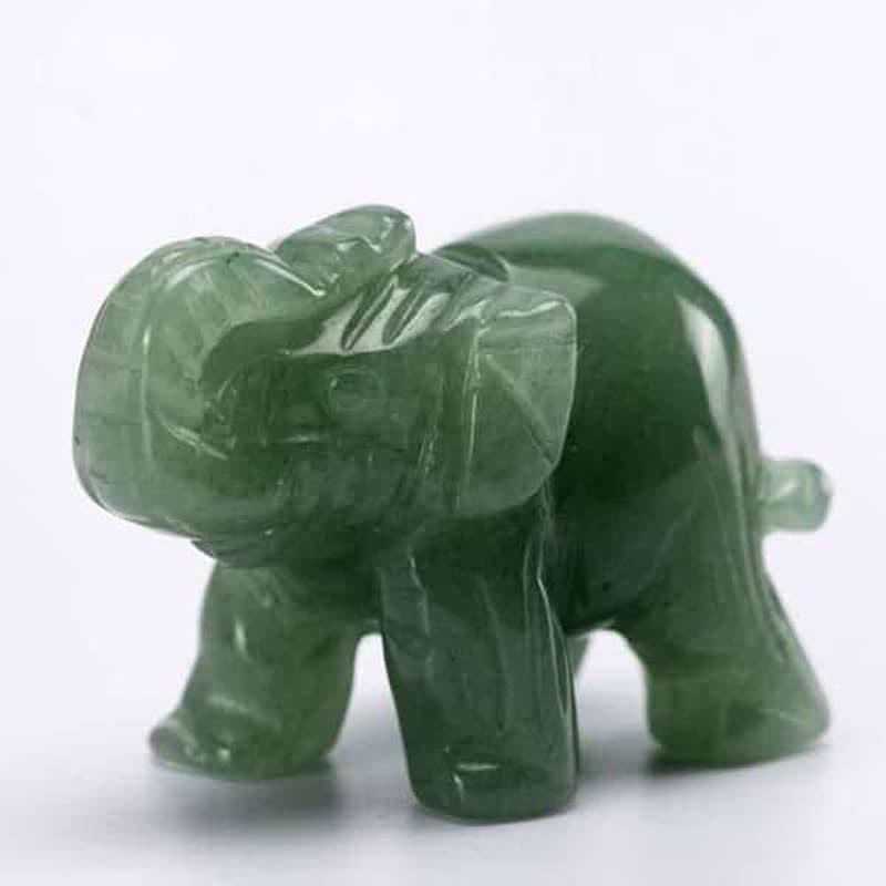 Olivenorma  Reiki Elephant Figurines Gemstone Decoration