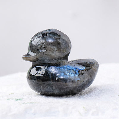 Olivenorma 1.2Inch Quartz Crystal Duck Carving Gemstone Decoration