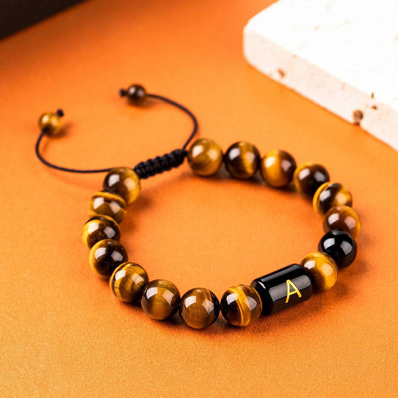 Tiger Eye Letter Protection Bracelet