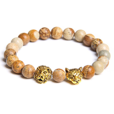 Olivenorma Tiger Eye Lion Panther Beads Bracelet