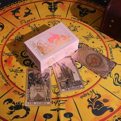 Olivenorma Bronzing Pink Gold Foil Tarot Deck Cards