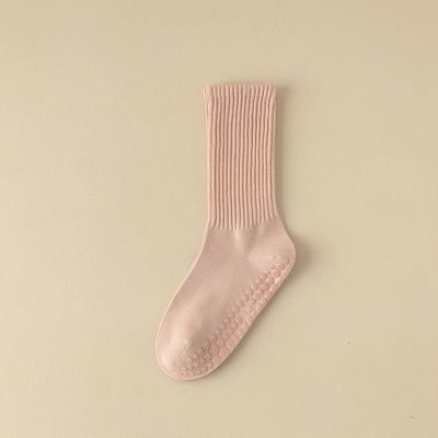 Olivenorma Non Slip Solid Striped Textured Crew Sock Yoga Socks