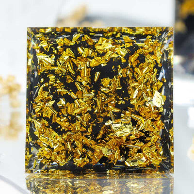 Olivenorma "Light In The Dark" -Black Onyx Lotus Orgone Pyramid