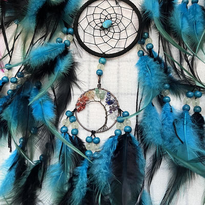 Olivenorma Turquoise Chakra Tree of Life Dream Catcher