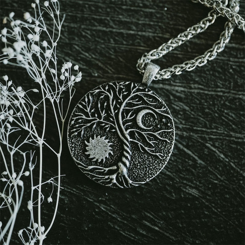 Olivenorma "Riding with the Stars" - Tree of Life with Sun and Moon Necklace