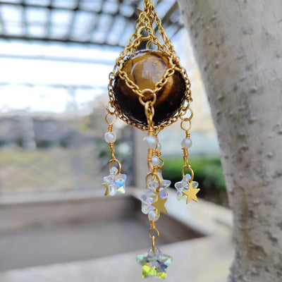 Olivenorma Natural Crystal Original Stone Hanging Pendant Wind Chime