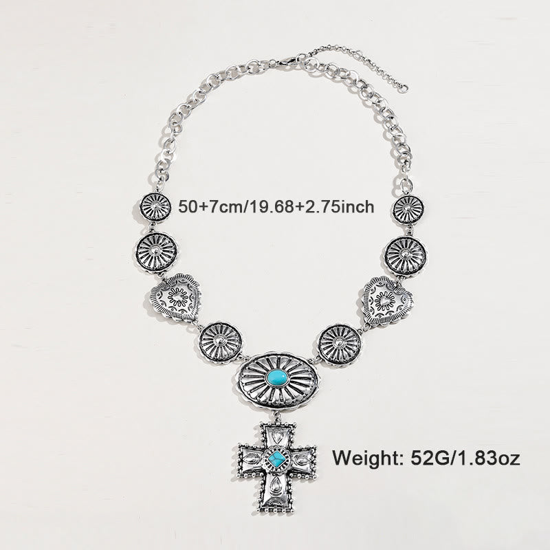 Olivenorma Love Cross Antique Silver Design Alloy Jewelry Set