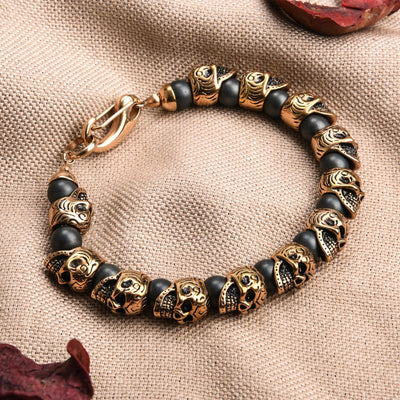 Olivenorma Natural Tiger Eye Handmade Stainless Steel Bracelet
