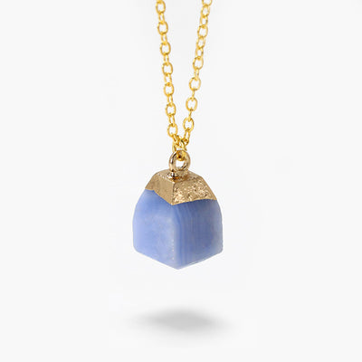 Olivenorma Square Cut Rough Stone Sweet Style Necklace