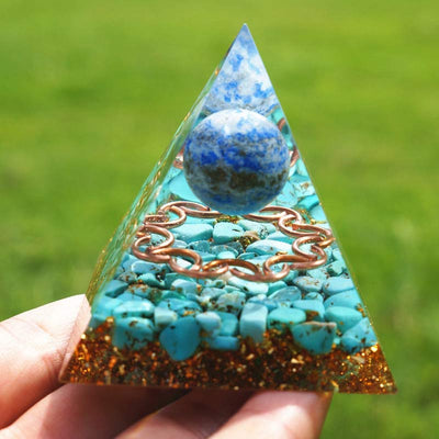 Lapis Lazuli Turquoise Orgone Pyramid