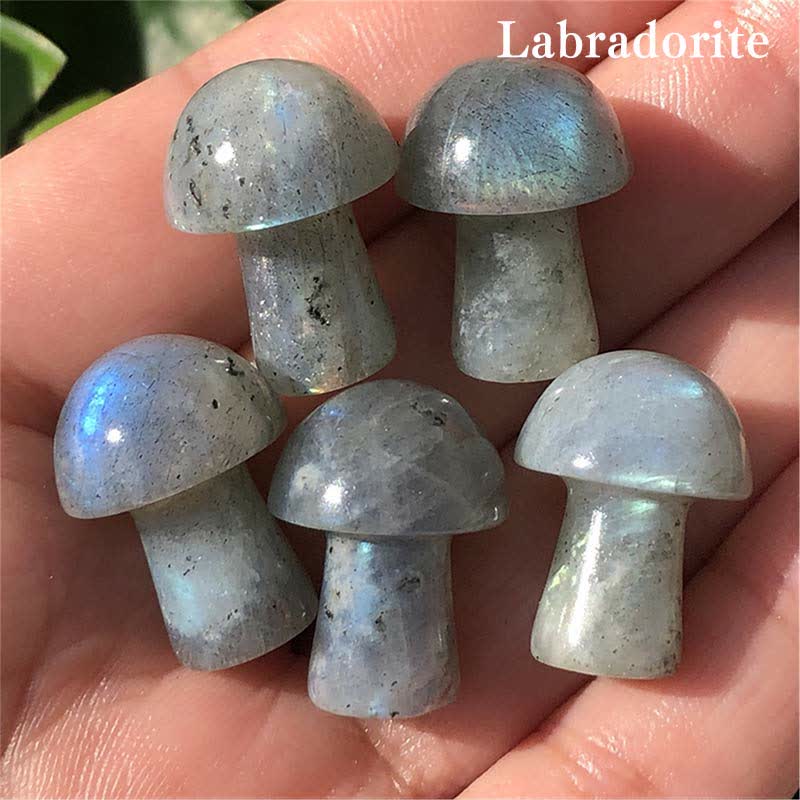 Olivenorma Natural Crystal Mini Mushroom Decoration