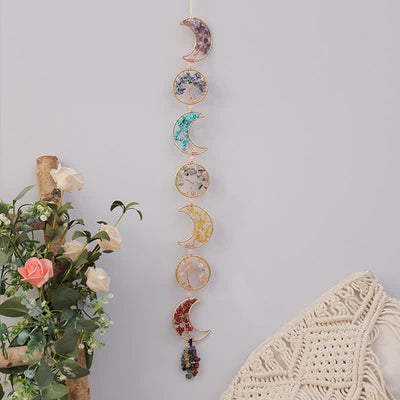 Olivenorma Chakra Stone Wrap Tree Of Life Wind Chime