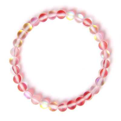 Olivenorma 6mm Multicolor Mermaid Glass Bead Bracelet