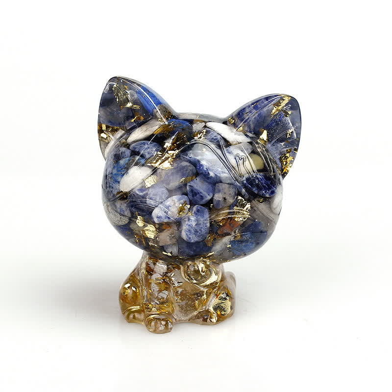 Olivenorma Natural Crystal Cat Gemstone Decoration