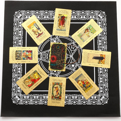 Olivenorma Bronzing Cosmic Red Sun Golden Tarot Deck Cards