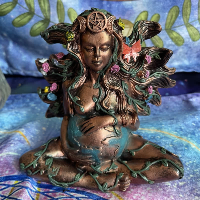 Olivenorma Gaia Mother Earth Resin Statue Pagan Decoration