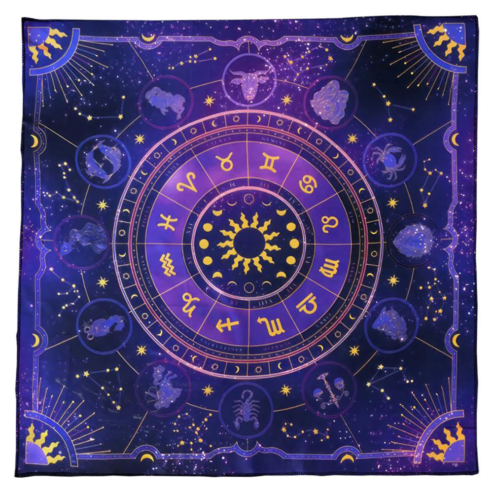 Olivenorma Constellations Zodiac Signs Divination Tarot Tablecloth