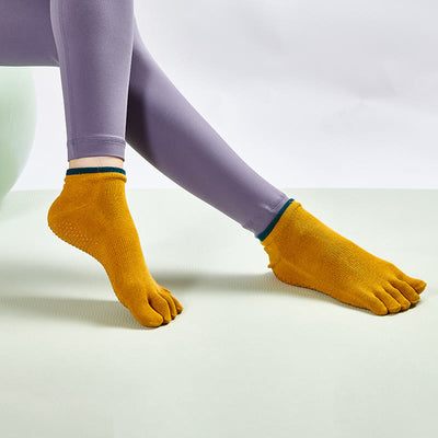 Olivenorma Solid Color Non Slip Grip Pilates Socks