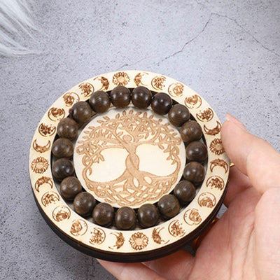 Olivenorma Round Moon Phase Jewelry Display Tray Holder