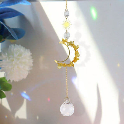 Olivenorma Moon Suncatcher Wall Hanging Wind Chime