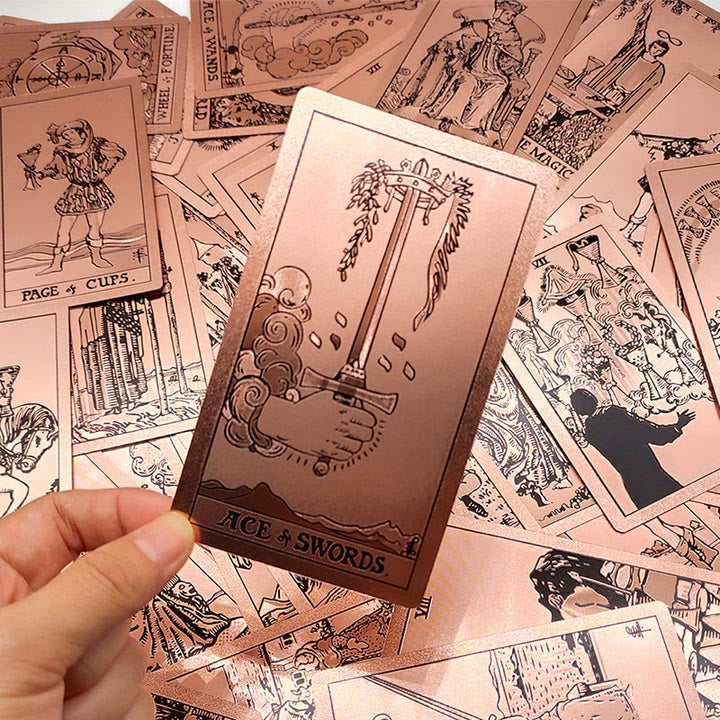 Olivenorma Bronzing Pink Gold Foil Tarot Deck Cards