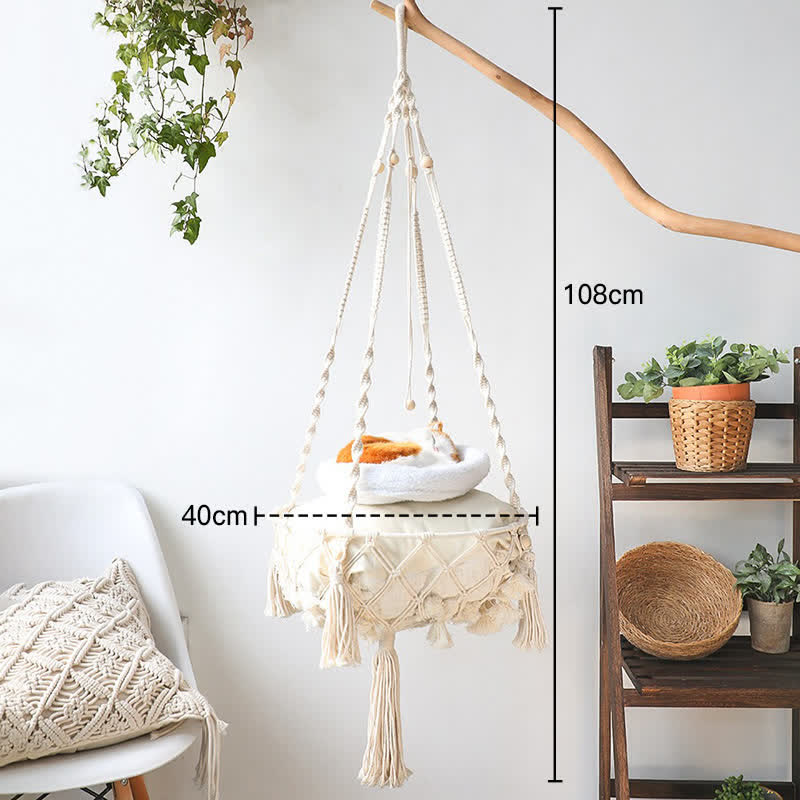 Olivenorma Woven Cat Nest Pet Hammock Wall Decor