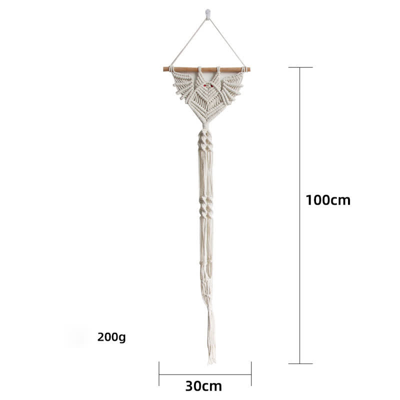 Olivenorma Halloween Weave Macrame Gothic Bat Wall Decor