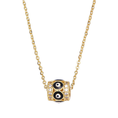 Olivenorma Turkish Evil Eye Hip Hop Pendant Necklace