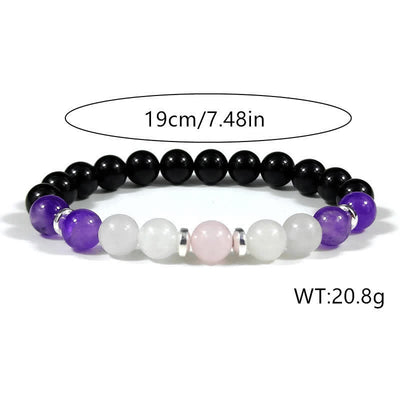 Olivenorma Black Onyx Amethyst Beads Anti-Anxiety Bracelet