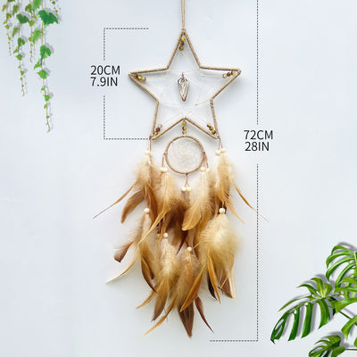 Olivenorma Stars Moon Sun Indian Feather Dream Catcher