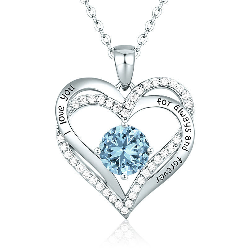 Olivenorma "I love you for always and forever" - Birtshtone Heart Necklace