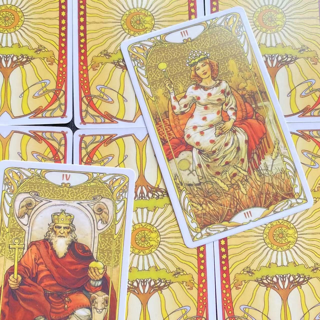 Olivenorma Golden Art Nouveau Tarot Deck Cards