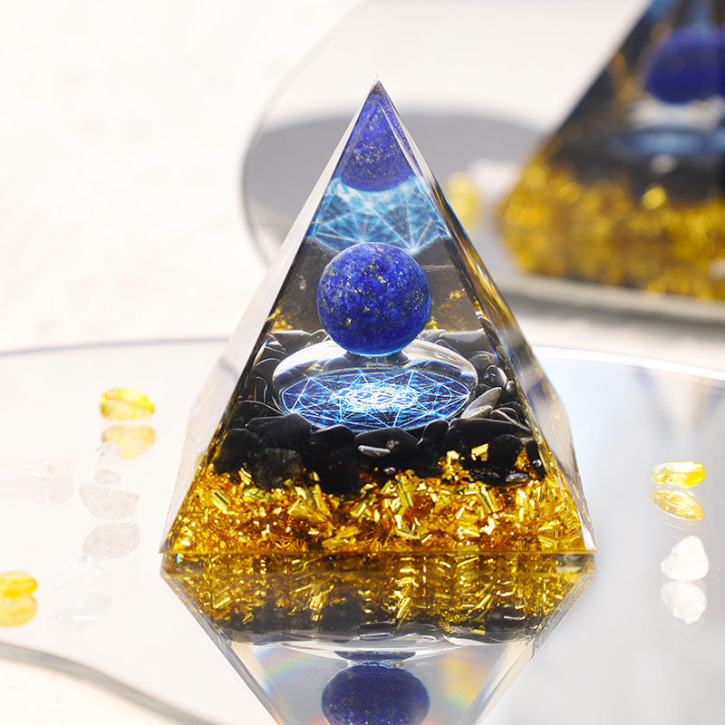 Olivenorma Lapis Lazuli Sphere Letter 1972 Orgone Pyramid