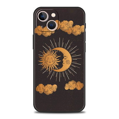 Olivenorma iPhone 13/14/15 Cute Sun Moon Design Phone Case