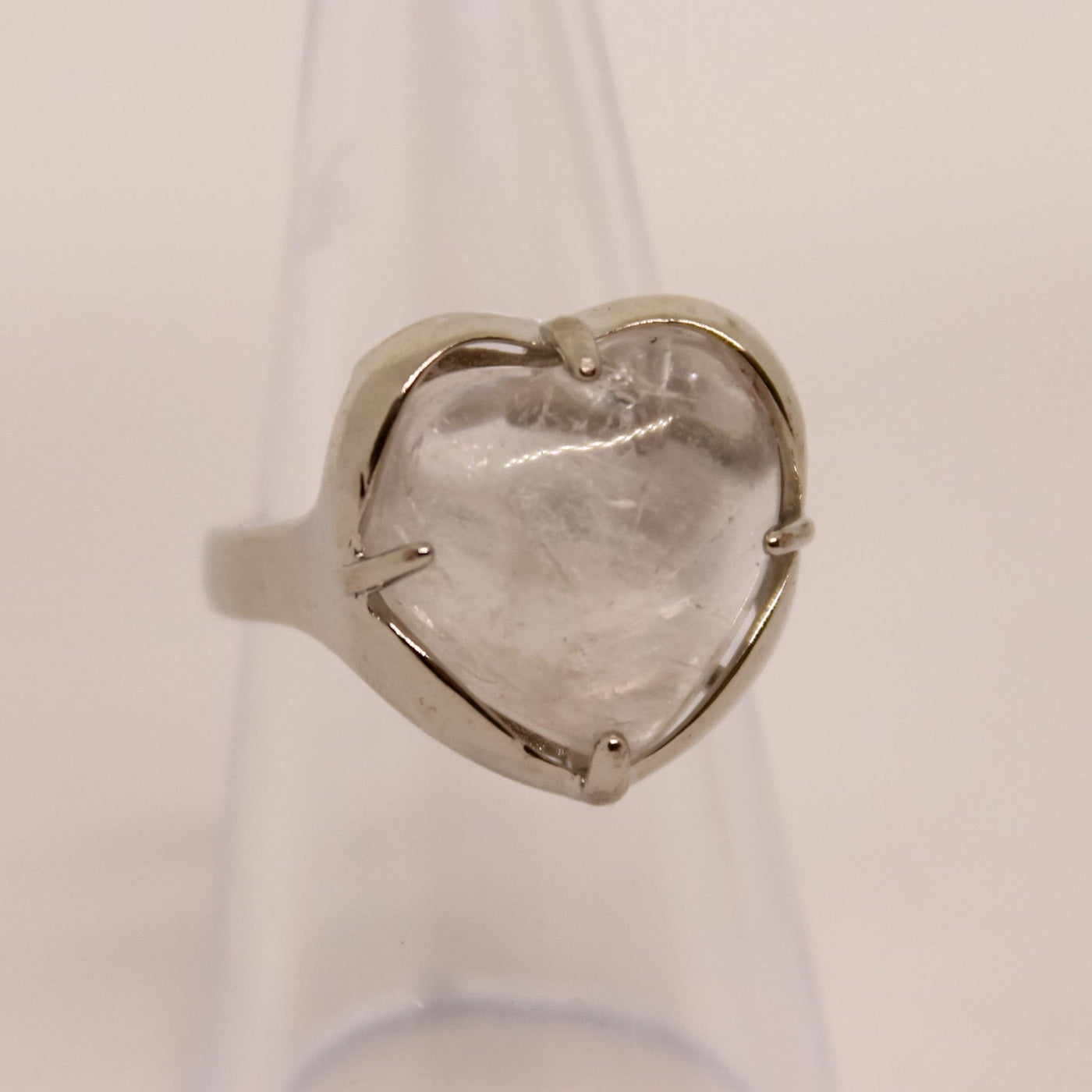 Olivenorma Natural Stone Crystal Heart Ring