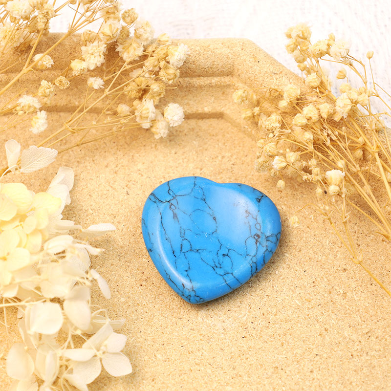 Olivenorma Blue Turquoise Heart Worry Stone