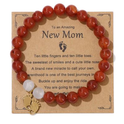 Olivenorma "New Mother" Gift Natural Stone Beaded Bracelet