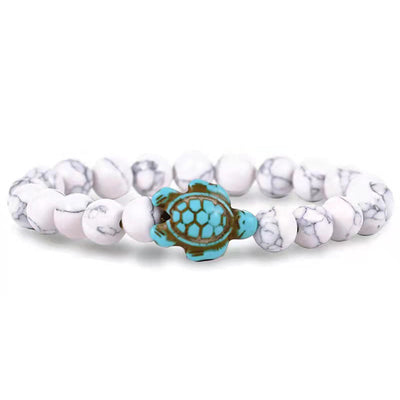 Olivenorma "Sense of Flow" - Natural Stone Turquoise Turtle Simple Bracelet