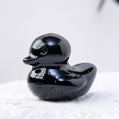 Olivenorma 1.2Inch Quartz Crystal Duck Carving Gemstone Decoration