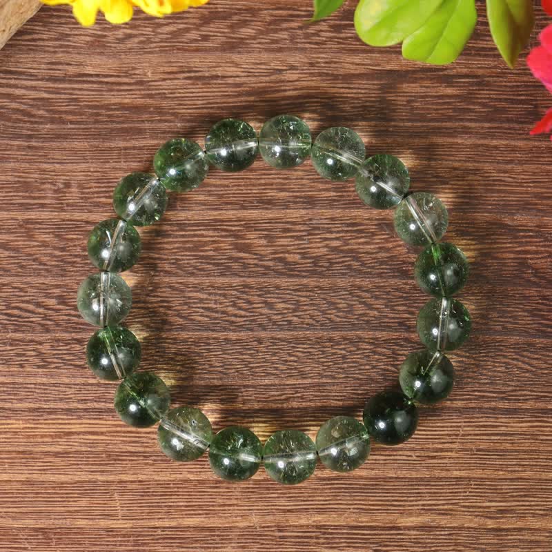 Olivenorma 6-14mm Green Phantom Quartz Beaded Bracelet