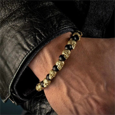 Olivenorma Natural Tiger Eye Handmade Stainless Steel Bracelet