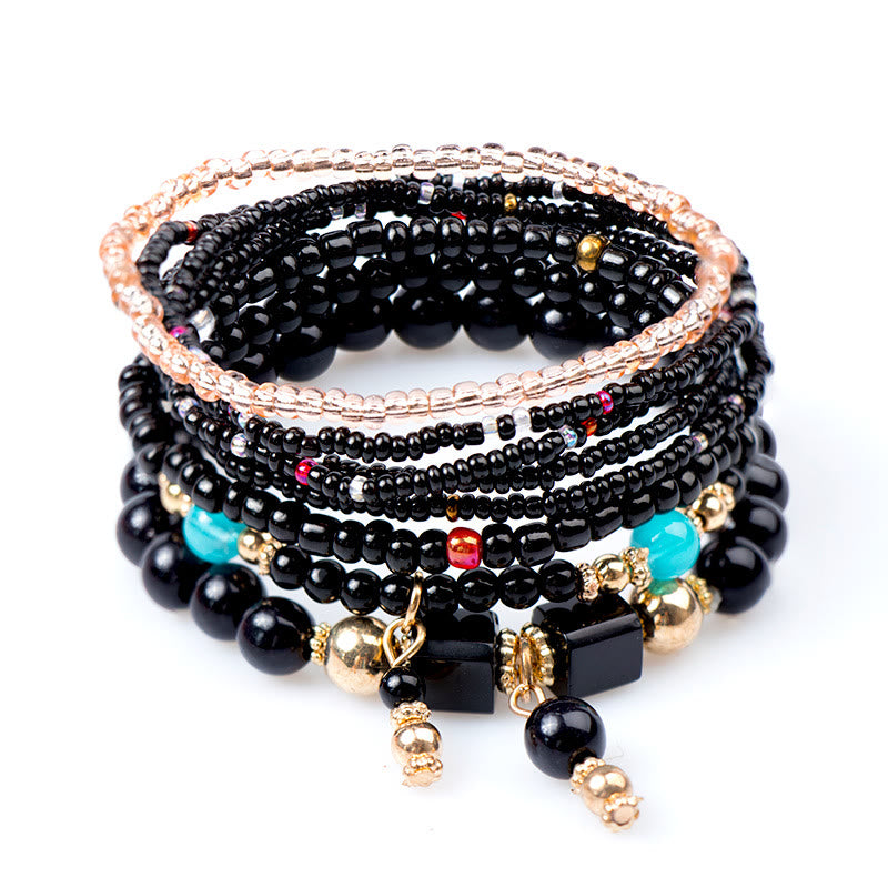 Olivenorma Emperor Stone Layered Beaded Bracelet Set