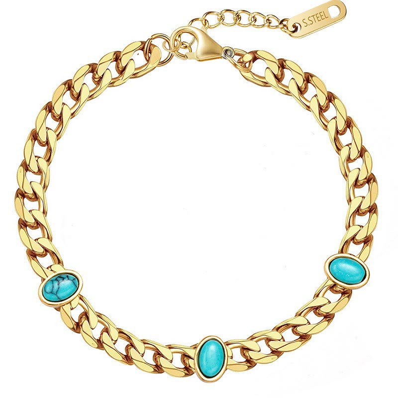 Olivenorma Natural Turquoise Star Stacking Bracelet Set