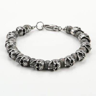 Olivenorma Natural Tiger Eye Handmade Stainless Steel Bracelet